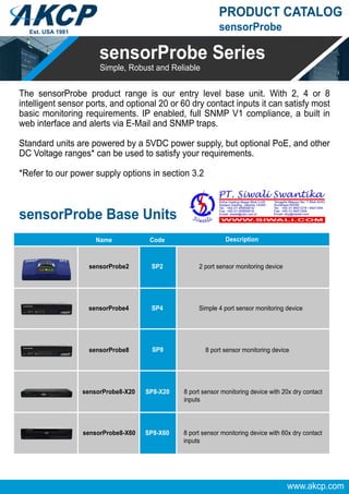 Katalog Produk AKCP | Katalog AKCP | PDF