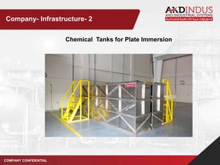 Chemical Tanks for Plate Immersion
COMPANY CONFIDENTIAL
Company- Infrastructure- 2
 