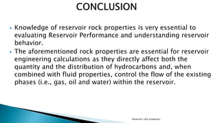 Reservoir Rock Properties | PPTX