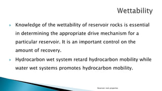 Reservoir Rock Properties | PPTX