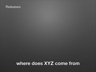 Releases

where does XYZ come from

 