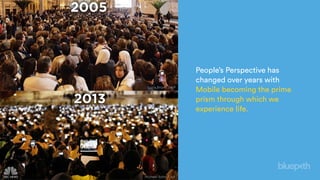 People’s Perspective has
changed over years with
Mobile becoming the prime
prism through which we
experience life.
 