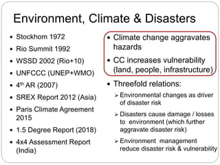Climate Change and Disasters: Capacity Building Programmes | PPTX