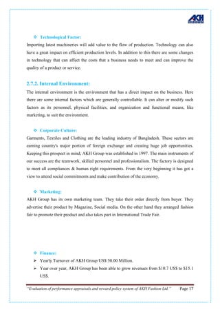 Evaluate the process of performance appraisals and reward policy of AKH ...