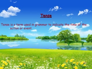 Tense

Tense is a term used in grammar to indicate the time of the
      action or event.
 