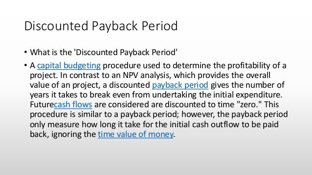 net present value internal rate of return profitability accounting break even formula