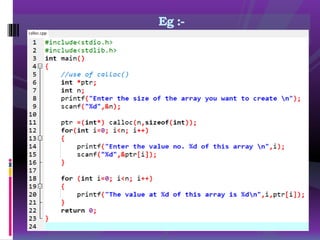 Memory Allocation & Direct Memory Allocation in C & C++ Language PPT | PPT