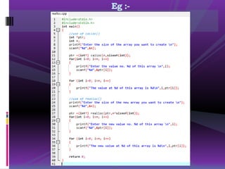 Memory Allocation & Direct Memory Allocation in C & C++ Language PPT | PPTX