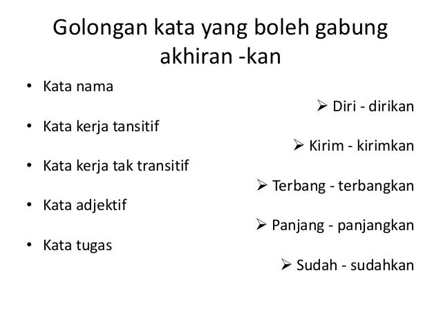 Akhiran Kata Kerja