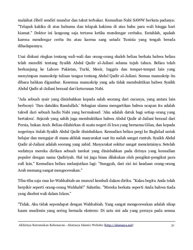 Akhirnya Kutemukan Kebenaran