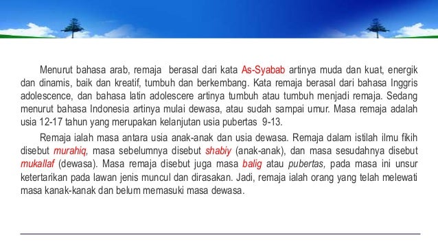 Akhlak Dalam Pergaulan Remaja