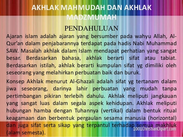 Akhlak dan Pembinaan Diri