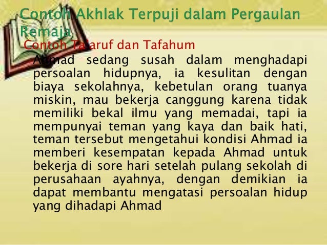 Contoh Akhlak Terpuji Dalam Kehidupan Sehari Hari - Bagikan Contoh