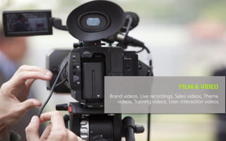 CONFERENCING 
Corporate conference, MICE, R&R programs, Dealer Conferences, Webcasting  