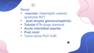 Acute kidney injury on childhood and managment | PPTX