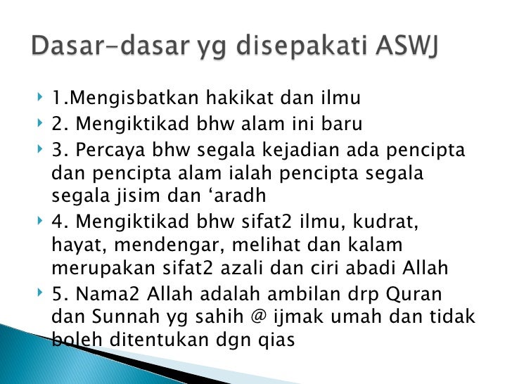 Akidah Ahli Sunnah Wal Jamaah Sejarah Dan Perkembangannya