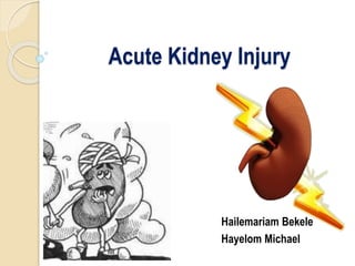 Hailemariam Bekele
Hayelom Michael
Acute Kidney Injury
 