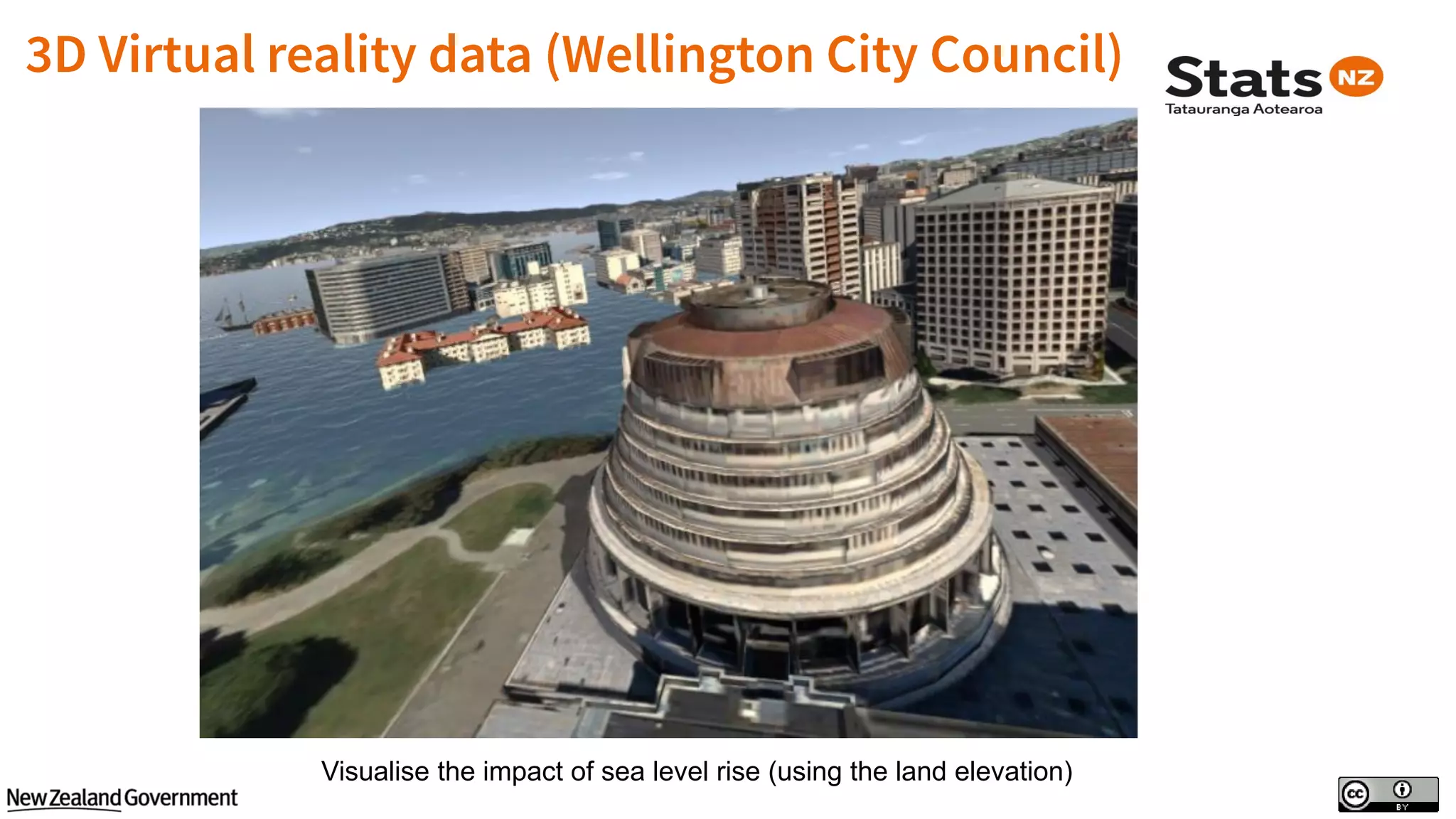 Visualise the impact of sea level rise (using the land elevation)
 