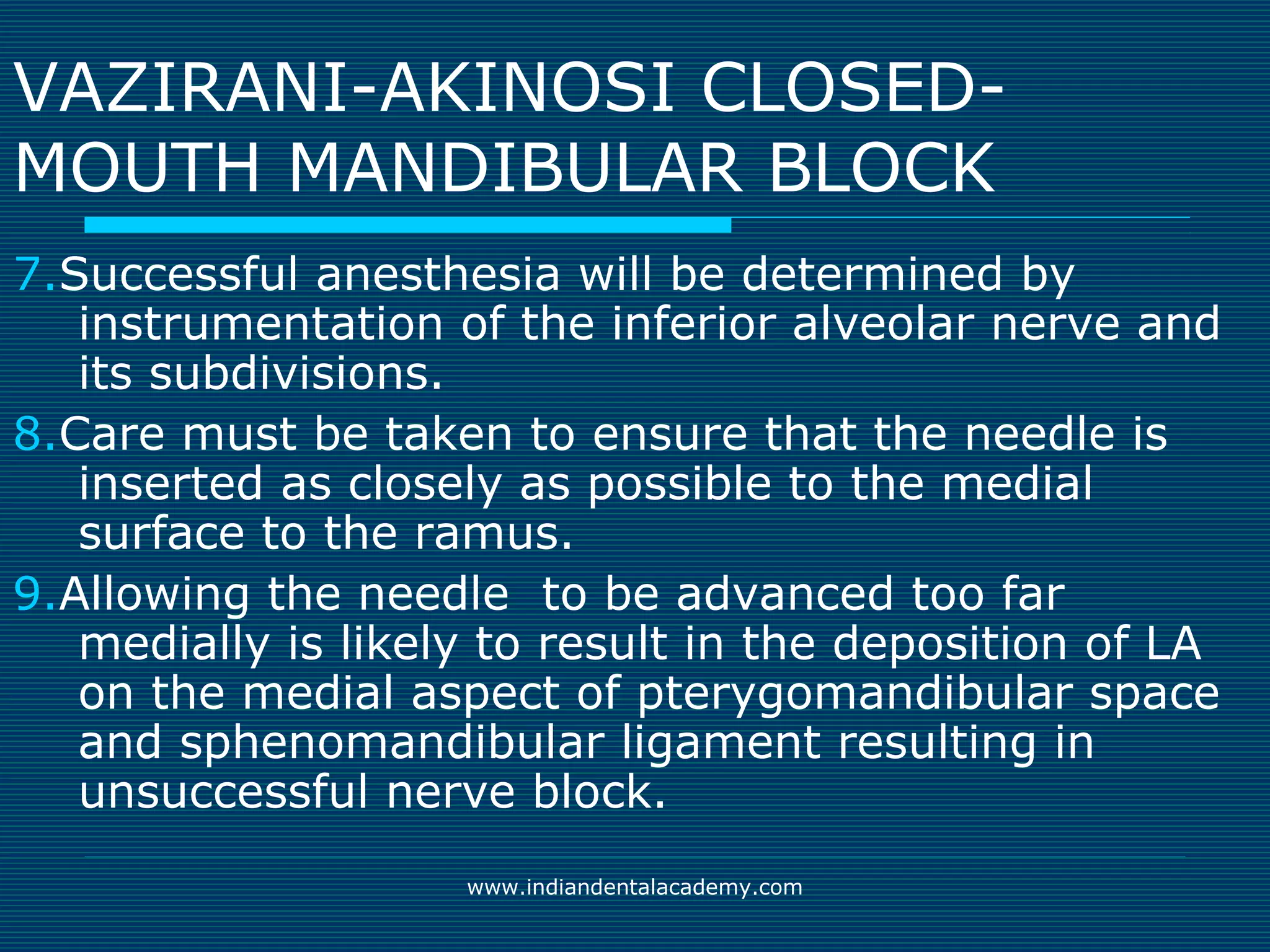 Akinosi & gow gates nerve blocks / prosthodontic courses | PPT | Ear ...