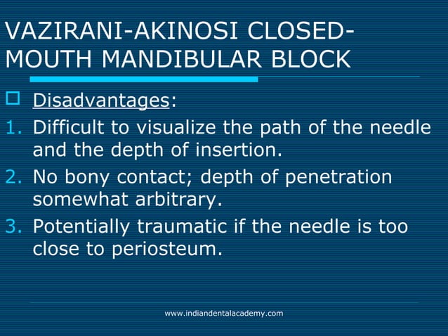 Akinosi & gow gates nerve blocks / prosthodontic courses | PPT | Ear ...