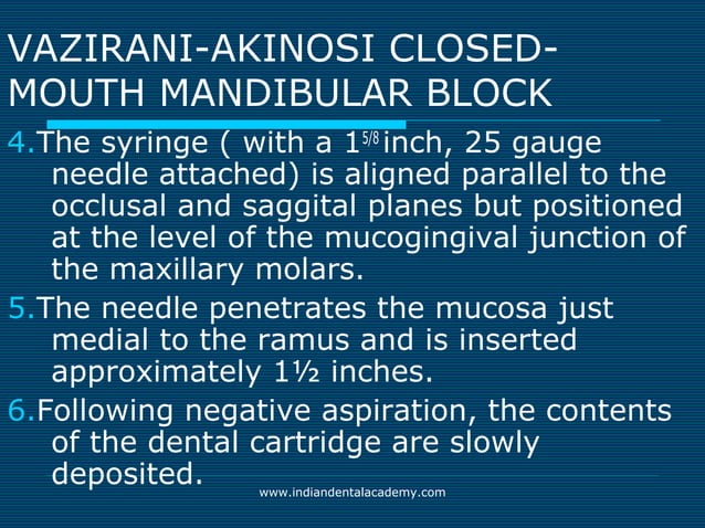 Akinosi & gow gates nerve blocks / prosthodontic courses | PPT | Ear ...