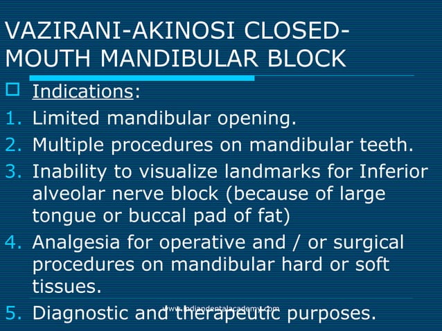 Akinosi & gow gates nerve blocks / prosthodontic courses | PPT | Ear ...