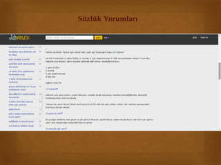 Sözlük Yorumları 
 