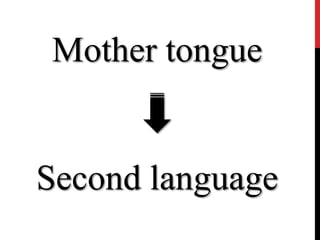 Mother tongueSecond language