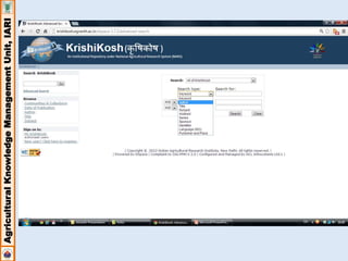 Agricultural Knowledge Management Unit, IARI 
 