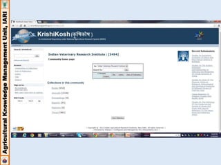 Agricultural Knowledge Management Unit, IARI 
 