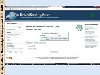 Agricultural Knowledge Management Unit, IARI 
 