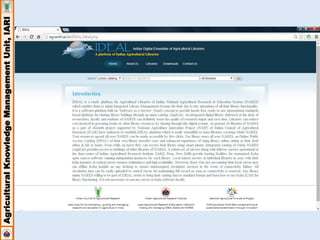 Agricultural Knowledge Management Unit, IARI 
 