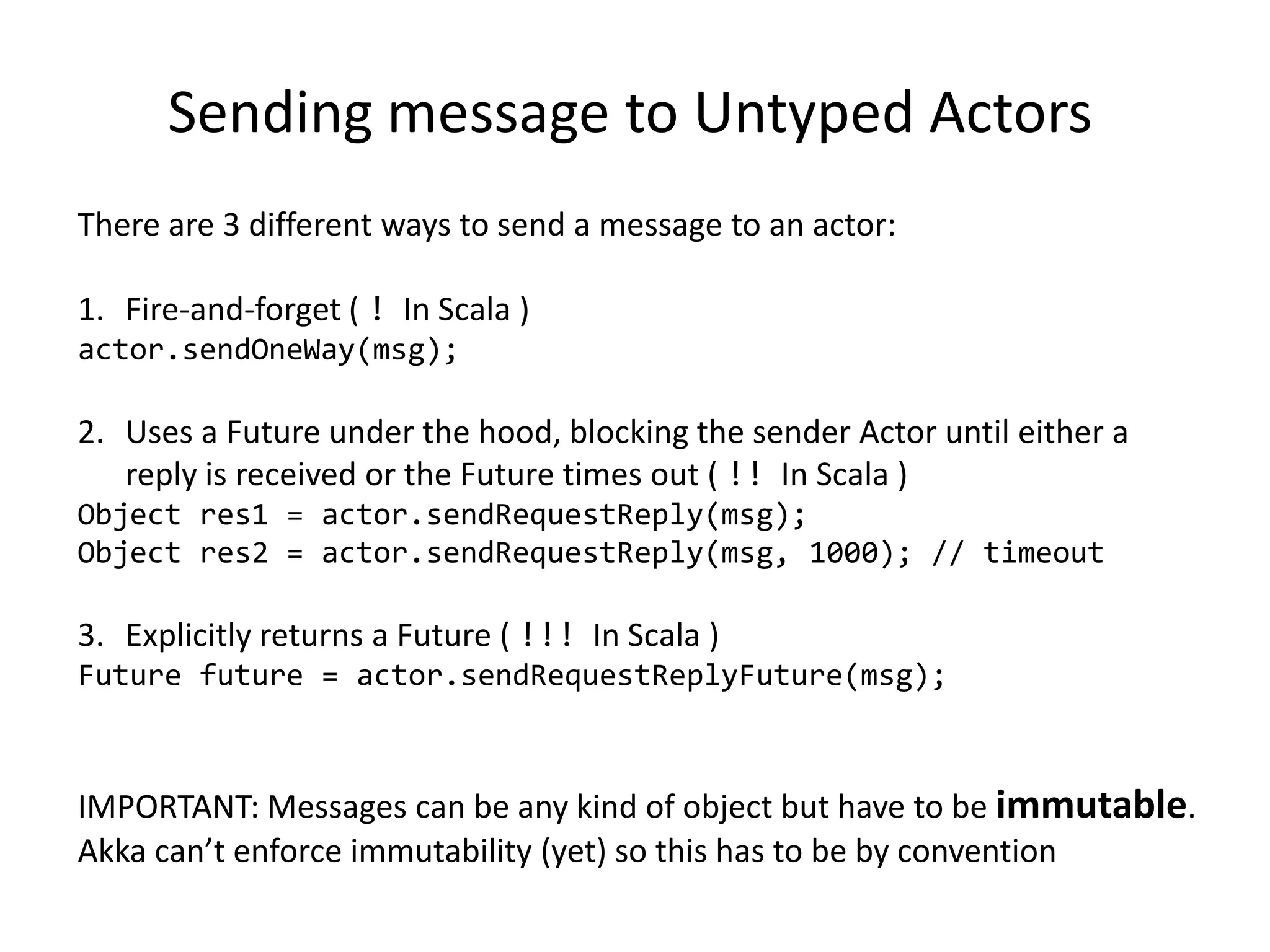 Asynchronous and non-blocking
