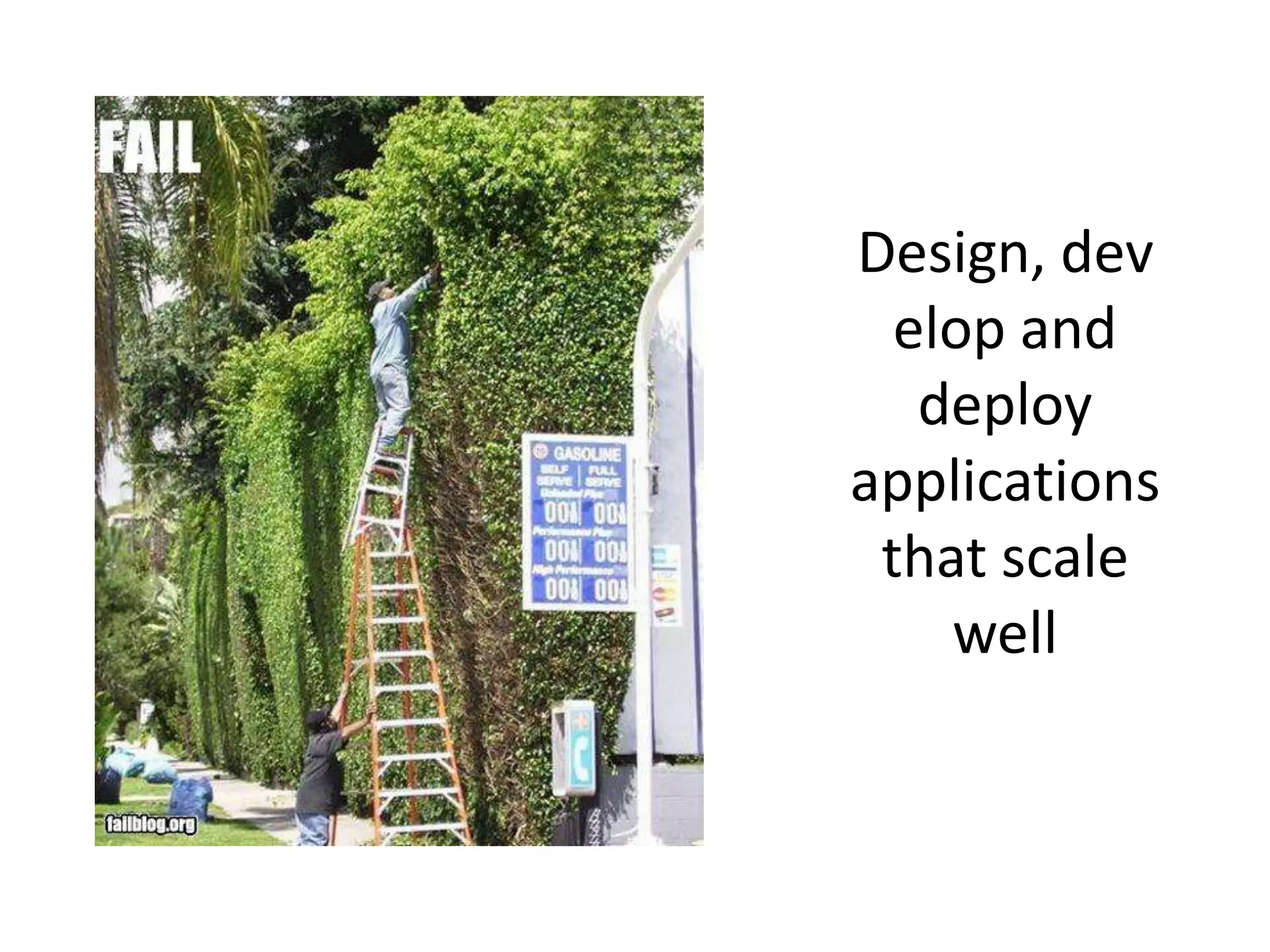 Design, develop and deployapplicationsthat scale well