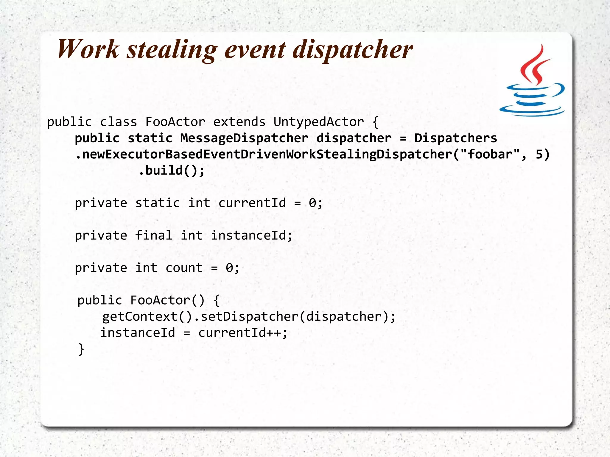 Scala equivalent def receive = { case value:Integer if (value == 42) =>    println(value + " is the answer !") case value:Integer =>   println(value +    " is a number, but not the answer.") case value:Any => println(value + " is not even close.") } 
