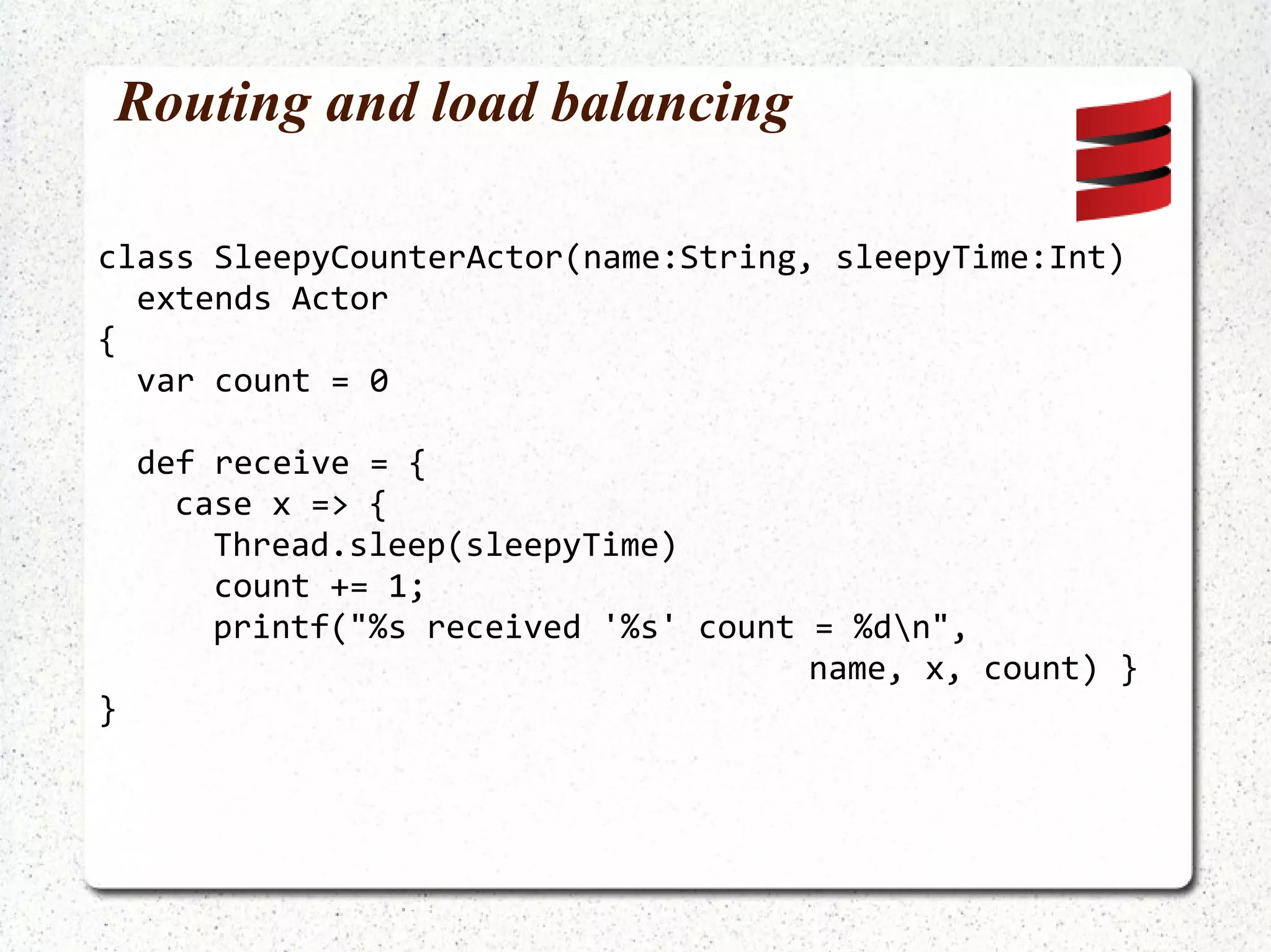 Actors should not block 