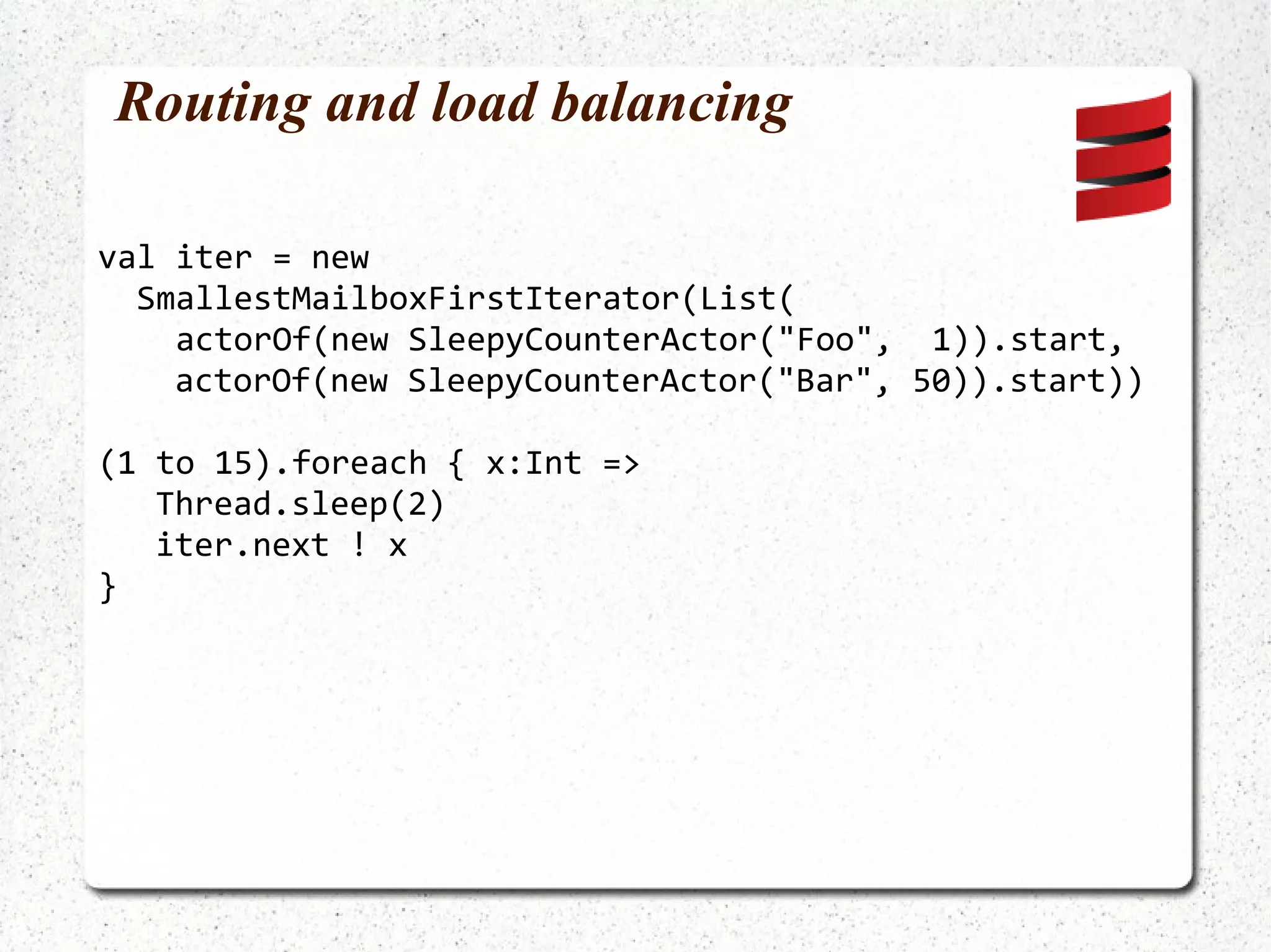 Akka can spawn extra threads if needed Up to a max number 
