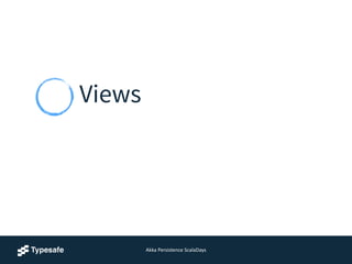 Views
Akka	
  Persistence	
  ScalaDays
 