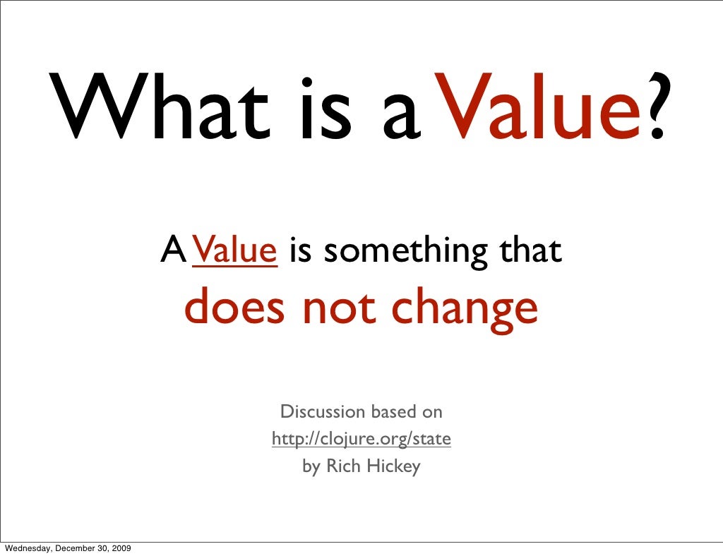 What is a Value? A