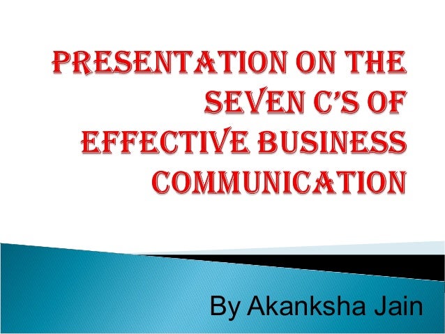 7Cs of effective communication