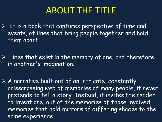 Shadow lines dissertation picture
