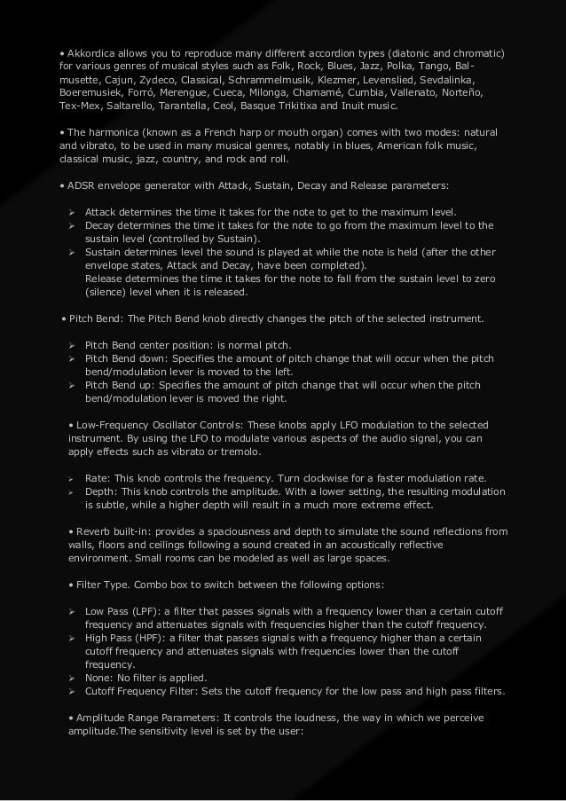 Akkordica Virtual Accordion, Concertina, Bandoneon, Harmonica and