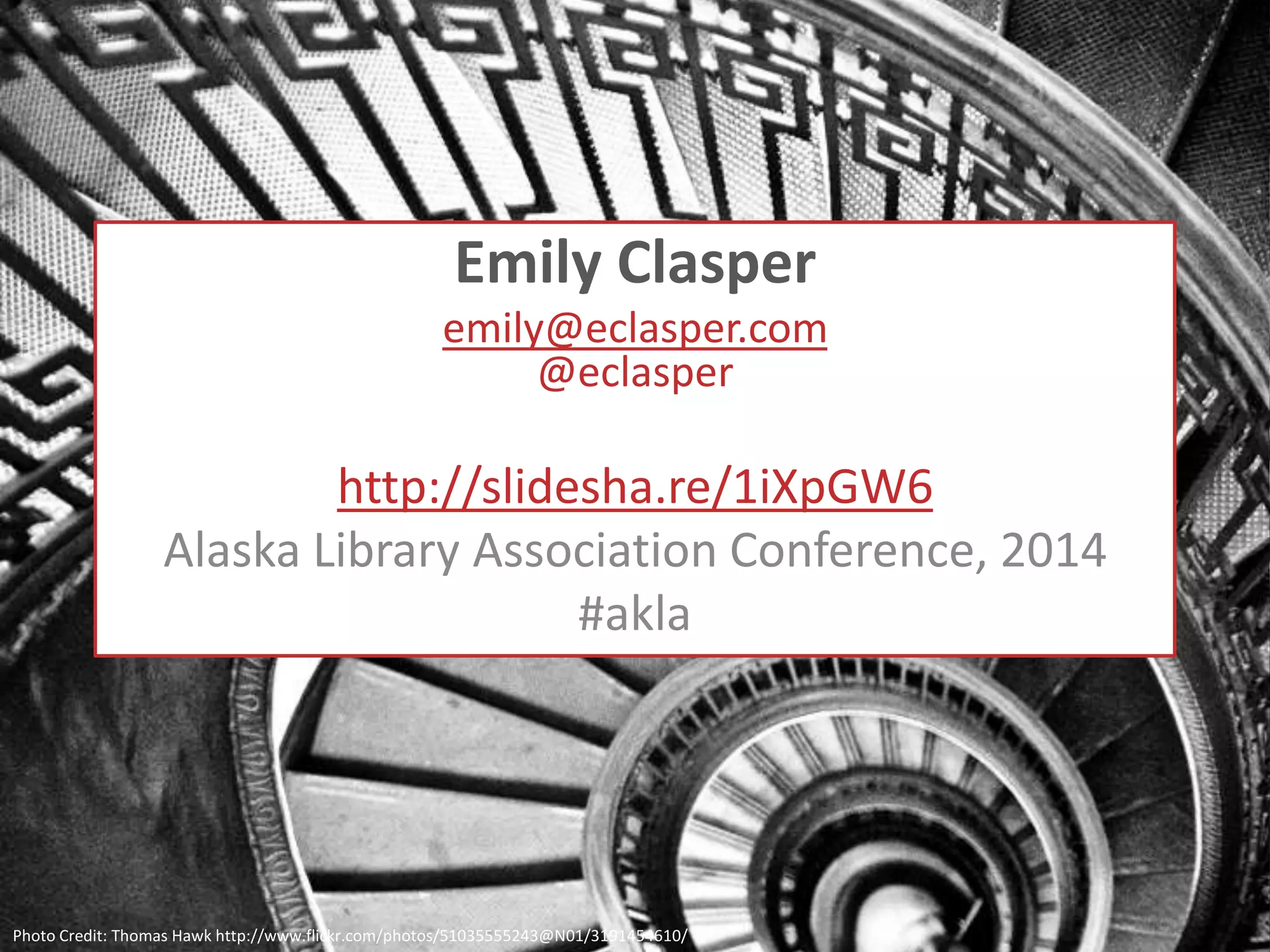 Library Staff Training Programs
Training and continuing
education opportunities often
offered to library staff:

•
•
•
•
•
•

Photo Credit: E. Clasper Suffolk Cooperative Library System

Workshops
Demos
Webinars
Task-specific training
Speakers
Development programs

 