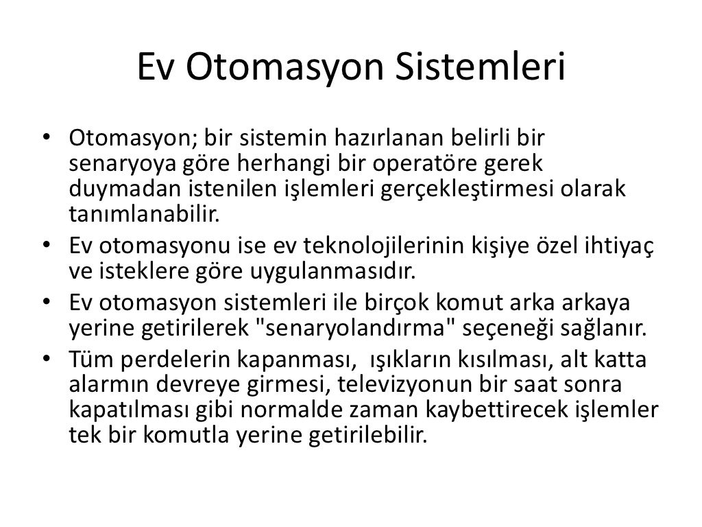 Akıllı ev otomasyonu