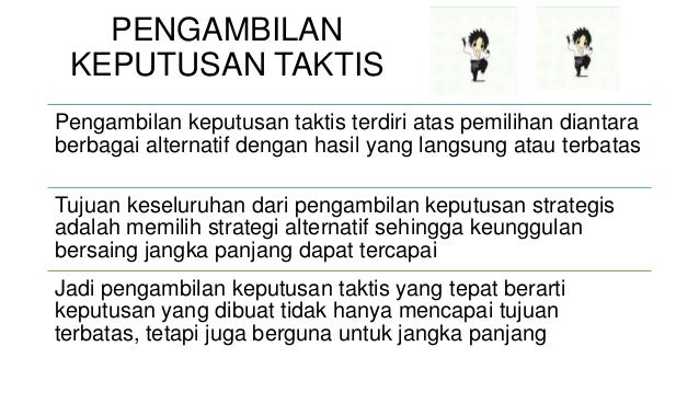 Bab 12 Pengambilan Keputusan Taktis