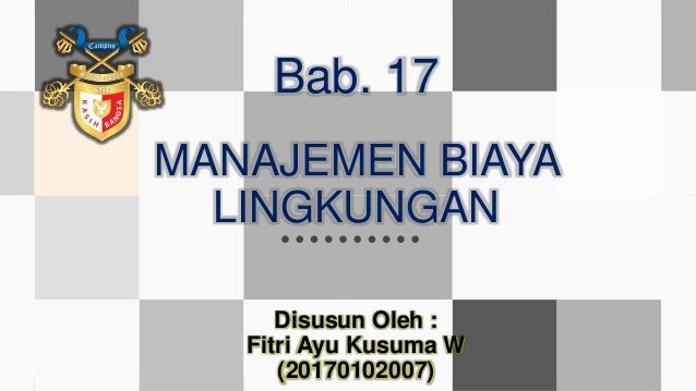 Bab. 17 Manajemen Biaya Lingkungan