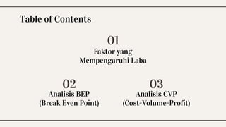 BREAKEVEN POINT ANALYSIS COST VOLUME PROFIT | PDF