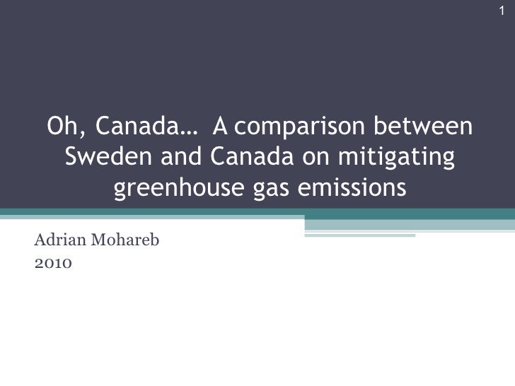 Adrian Mohareb Presentation Sweden Vs Canada On Climate Change Mit