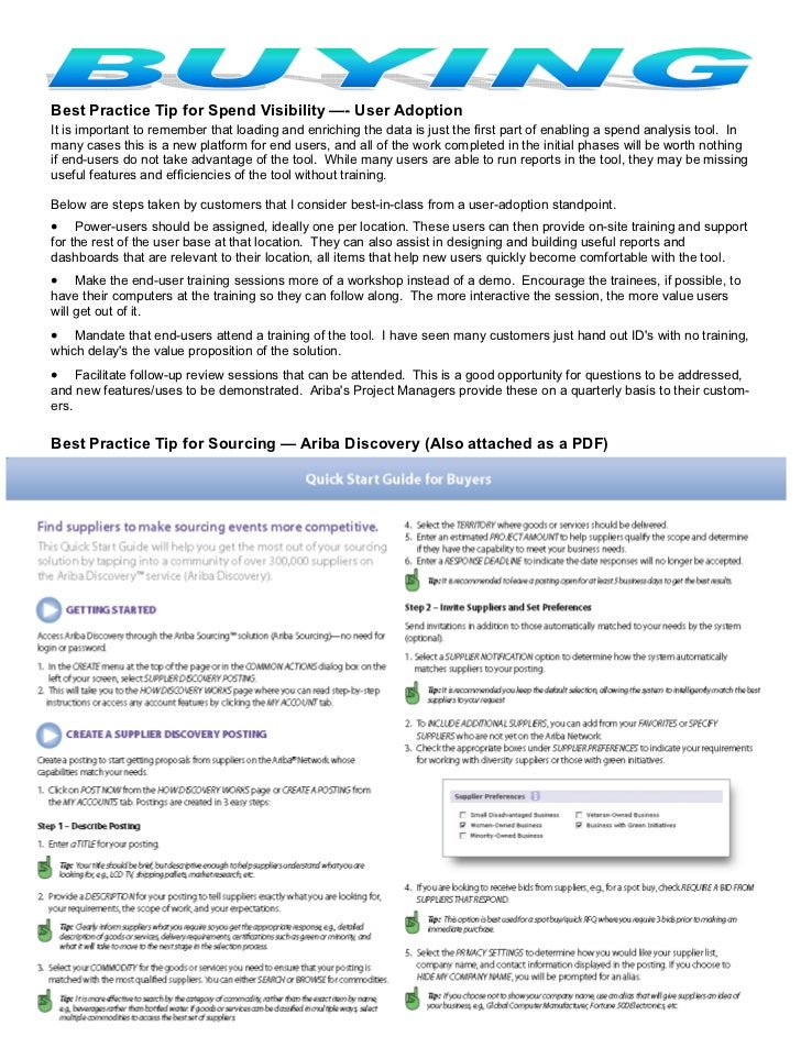 Ariba Knowledge Nugget: What is the Ariba Commerce Cloud