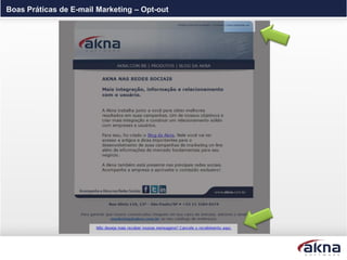 Boas Práticas de E-mail Marketing – Opt-out
 